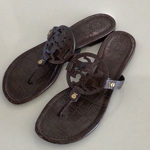 Tory Burch Miller Brown Croc
